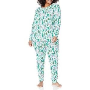 Amazon Essentials Women's Pajama Set Snug-Fit Cotton Sleepwear Plus Size 2X